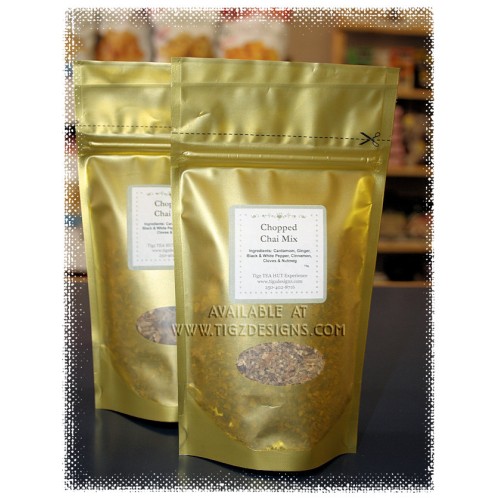 Chopped CHAI Mix - 75g resealable pouch - Creston BC Tea